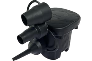 Brillihood Electric Air Pump for Inflatables, Portable Quick-Fill Air Pump with 3 Nozzles for Outdoor Camping, Inflatable Couch, Air Mattress Beds, Blow up Pool, Swimming Ring