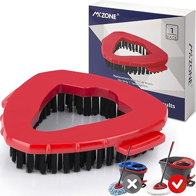 MXZONE Spin Mop Scrub Brush Head for Vileda Turbo 1 Tank Mop - Hard Bristle