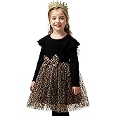NNJXD Flower Girl Tulle Dress Elegant Princess Long Sleeves Party Winter Autumn Clothes