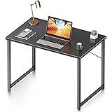 Coleshome 32 Inch Computer Desk, Modern Simple Style Desk for Home Office, Study Student Writing Desk, Black