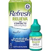 REFRESH RELIEVA FOR CONTACTS Lubricant Eye Drops Artificial Tears Contact Lens Rewetter, 0.27 fl oz (8 mL)