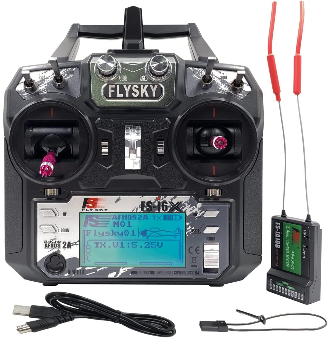 Photo 1 of DTXMX Flysky FS-i6X 10CH Radio Transmitter and Receiver FS-iA10B 2.4G RC Controller for Airplane Helicopter FPV Drone RC Quadcopter