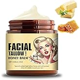 EXGYAN Whipped Beef Tallow and Honey Balm, Beef Tallow Balm for Skin Care Tallow and Honey Cream, Grass Fed Grass Finished Face Cream, Natural Moisturizer for Face & Body(1PCS*120g)