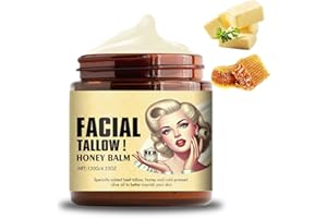 EXGYAN Whipped Beef Tallow and Honey Balm, Beef Tallow Balm for Skin Care Tallow and Honey Cream, Grass Fed Grass Finished Face Cream, Natural Moisturizer for Face & Body(1PCS*120g)