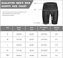 qualidyne Men's Cycling Bike Shorts 3D Padded