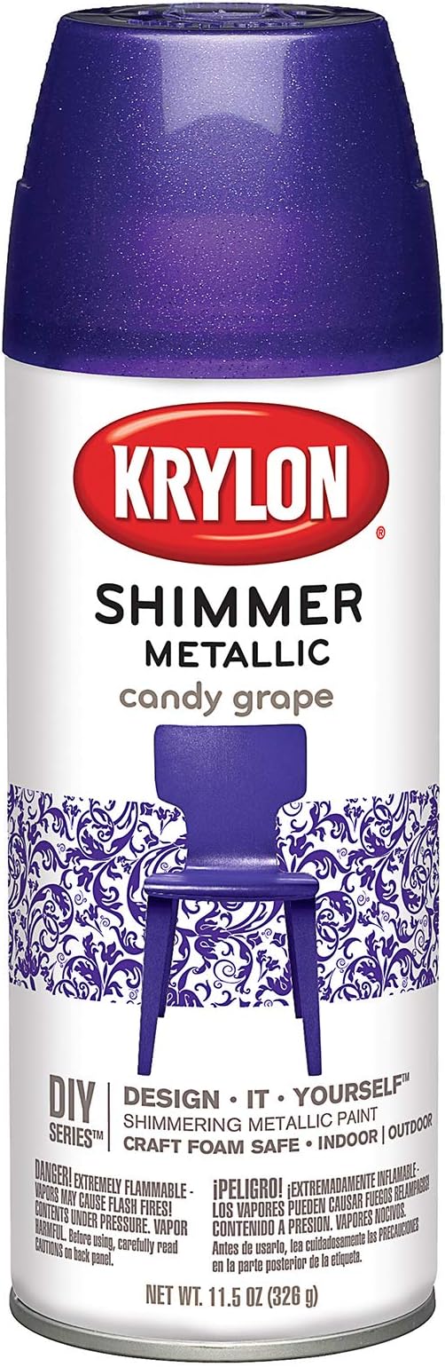 Krylon 3928 Shimmer Metallic Spray Paint, 11.5Ounce, Purple Amazon.ca Home & Kitchen