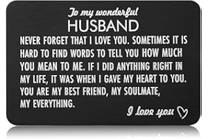 NUBARKO Valentines Day Gifts for Boyfriend from Girlfriend Meaningful Husband Valentine Gifts from Wife Gifts for Boyfriend Anniversary Birthday Gift for Him Wedding Engagement Gift for Men Wallet Insert Card
