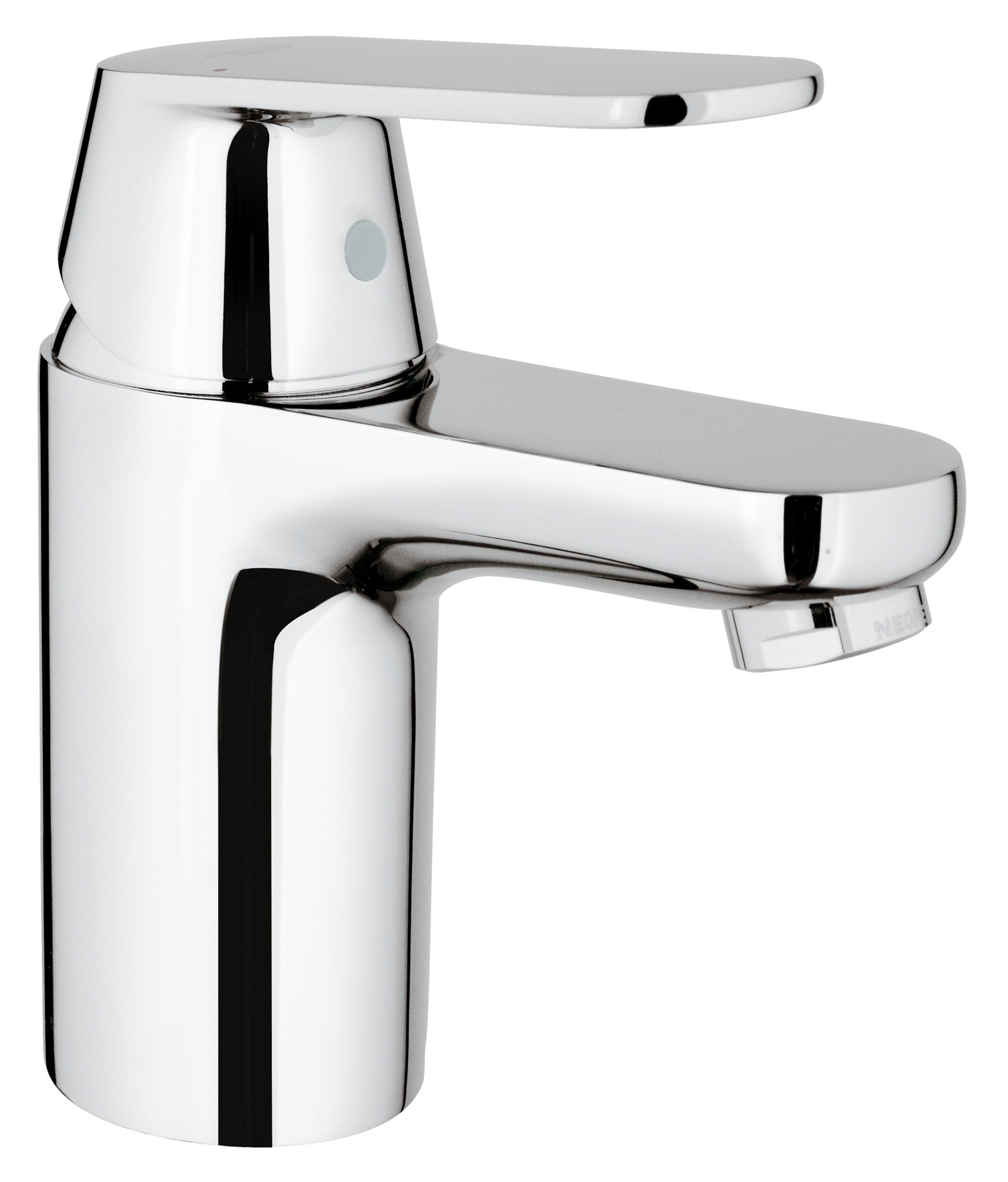 GROHE Eurosmart Cosmopolitan - Bathroom Basin Mixer Tap Single-Lever - Monobloc Installation - S-Size - Metal Lever - Low Pressure 0.2 to 5.0 bar - 35 mm Ceramic Cartridge - Chrome - 3282400L
