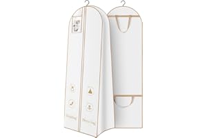 TATAVR 71" Wedding Dress Garment Bag Dress Bags for Gowns Bridal Dress Travel Bag with 20” Gusseted and Accessory Pockets for Wedding Dress, Puffy Gowns