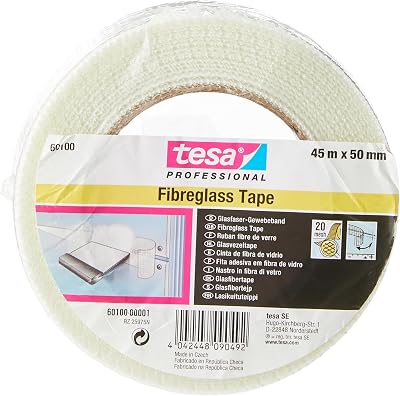 tesa 60100 Fibreglass Joining Plastering Scrim Tape 50mm x 45m Drywall Repair