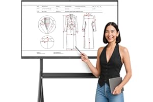 QIXZOCV 55" Smart Board, Interactive Whiteboard, 4K UHD Touchscreen, Android 13, 8+128G, All in One Smartboard for Classroom Office Home (Wall Mount Included)