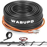 3FT-200FT Heat Tape for Water Pipes, -40&deg;F Deicing Pipe Heat Cable(50 FT) | Electric Heating Cable Pipe,Frezze Protection for Heat Trace Cable for Metal, Plastic Home Pipes,Gutter,120V 5W/ft（50FT）