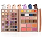 Profusion Cosmetics Artistry Attire 72pc Makeup Kit - Fold-Out Portfolio with 48 Eyeshadows, 6 Blushes, 4 Highlighters, 4 Eyeliners, 6 correctors and 4 Bronzers a Full Face Beauty Set