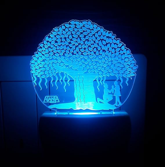 Ajanta Romantic Couple 3D Night Lamp (Multicolour)