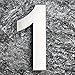 QT Modern House Number - EXTRA LARGE 10 Inch - Brushed Stainless Steel (Number 1 One), Floating Appearance, Easy to install and made of solid 304