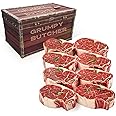 Grumpy Butcher Ribeye Steaks, 8 Pack (14 oz each) - Prime Steakhouse Quality Beef Ribeye Steak Meat - For Delivery in Grumpy Butcher Meat Gift Packages Specials Option