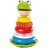 Hape E0457 Mr Frog Stacking Rings - Toddler Activity Toy L: 4.7, W: 4.7, H: 7.3 inch