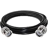 TUOLNK BNC Cable RG58 Coaxial Cable BNC Extension Cable BNC Male to BNC Male Jumper Coax Cable Low Loss 50 ohm 16.4FT(5M) for
