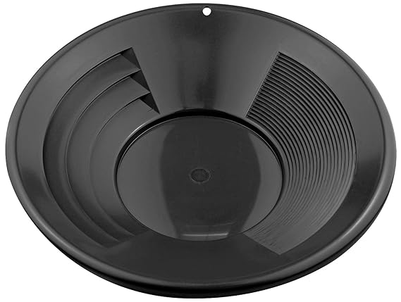 Goldwaschpfanne Plastik,schwarz 35 cm