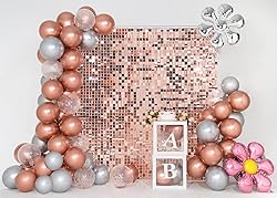 Kate Square Rose Gold Sequin Panels for Shimmer