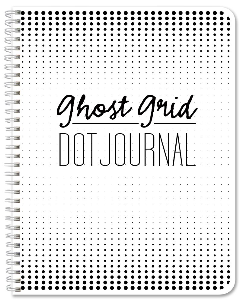 BookFactory Ghost Grid Dot Journal/Large Bullet Notebook 120 Pages 8.5" x 11" Wire-O (JOU-120-7CW-A(DotJournalNG))
