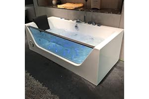 D-HYH 68 in Air Bubble Whirlpool Tub with Computer Control and LED Light, Massage Tub(D-Q408)
