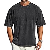 rosemia Oversized Tshirts for Men Vintage Short Sleeve Shirts Acid Wash Basic Tees
