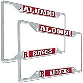 Desert Cactus Rutgers Car Accessories Metal License Plate Frame for Front or Rear of Car (Alumni 2 Pack)