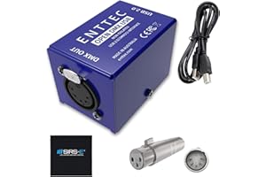 Enttec Open DMX USB 70303 Lighting Interface Controller Widget (Open Source/Hardware) Bundle SIRS-E 5 Pin to 3 Pin XLR Adapte