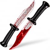 ArtCreativity Scream Knife, Realistic Bloody Prop with Liquid Blood Interior, 13 Inch Fake Knife Halloween Costume Accessory for Cosplay &amp; Haunted House Events, Perfect Spooky Gift Ages 3+