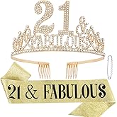 21st Birthday Decorations - Sash, Crowns, Tiara & Party Decorations for Her