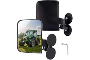 HOMEE Universal Magnetic Tractor Mirror 1 Pair,Tractor Side Mirrors, Strong Magnet Rear View Mirrors for Tractors, Golf Carts