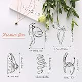 UMILKI 5Pcs Metal Hair Claws Large Clips Strong Hold for Thick Hair Women Girls view 2