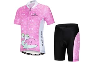 Weimostar Children Boys' Girls' Cycling Jersey Set Short Sleeve 3D Padded Shorts Breathable