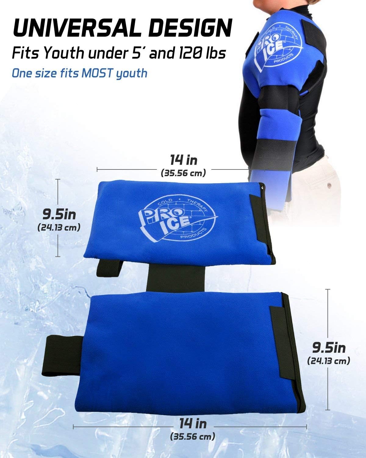 Pro Ice Youth Shoulder Elbow Ice Therapy Wrap PI220 - Ice Packs Included: Sports & Outdoors