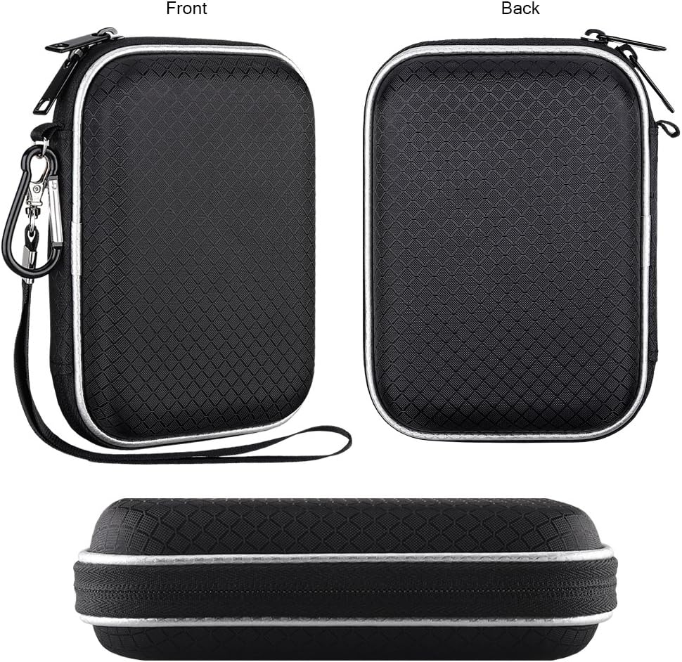Lacdo External Hard Drive Carrying Case for Seagate Portable/Game Drive for PS4/Expansion/Backup Plus Slim/One Touch Shockproof Travel Bag USB 3.0 2.5 inch HDD 1TB 2TB 3TB 4TB 5TB Cable Pouch - Image 3