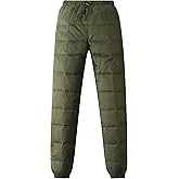 Gihuo Snow Pants Womens Winter Windproof Down Pants Warm Outdoor Ski Pants Padded Loose Ultralight Warm Trousers