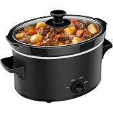 2 Qt Small Slow Cooker for 3+ Peoples-Black | Oval,Dishwasher Safe,Low High Warm 3 Heat Modes,Stainless Steel Cooker,Ceramic Pot,Non-Toxic