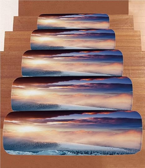 Amazon Com Sosung Winter Coral Fleece Stair Treads Stair Tread