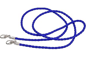 Allsense Fashion Leather Mask Lanyards Ear Pressure Relief Safety Holder Hanger with Hook for Adult Navy Blue 3 pack