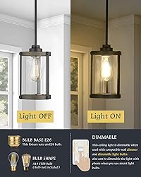 Osimir Farmhouse Pendant Light Fixtures, 1-Light