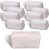 eggigi 9 Pcs Bulk PU Leather Makeup Bags - Waterproof Small Cosmetic Pouches & Toiletry Bags, Water-Resistant Storage Purses for Women, Ideal for Travel & Daily Use