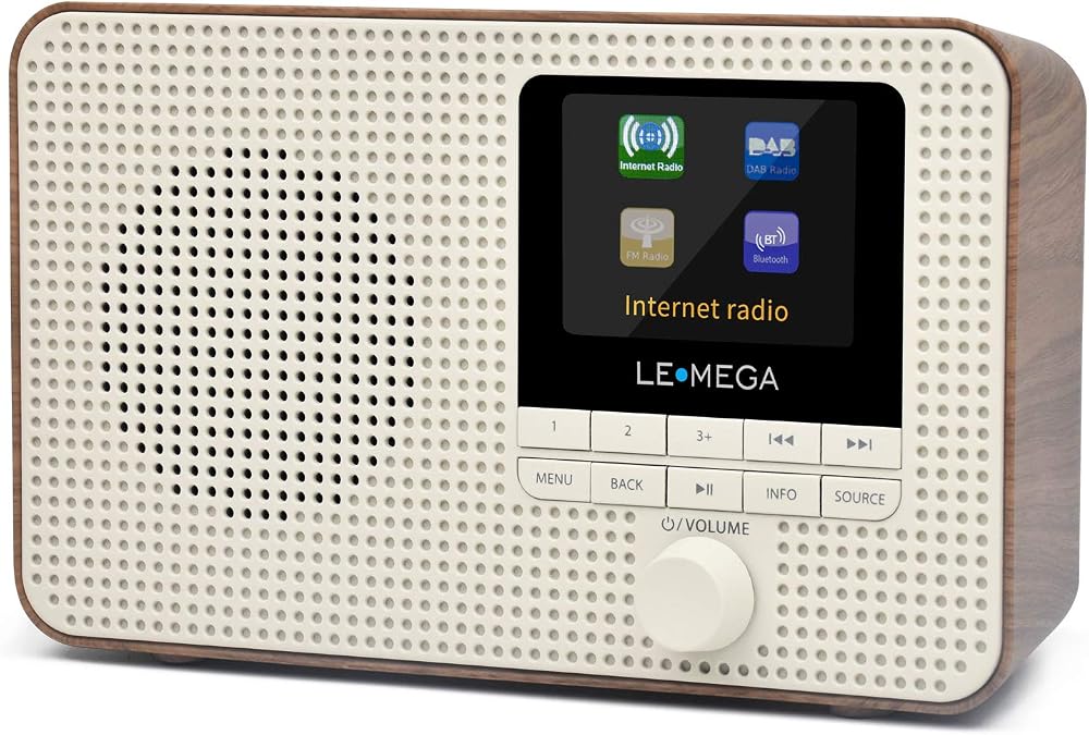 LEMЕGA IR1 Walnut Internet Radio DAB Bluetooth 60 Presets 12hr Play
