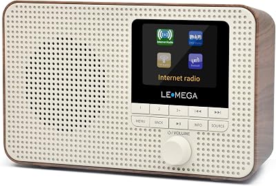 LEMЕGA IR1 Walnut Internet Radio DAB Bluetooth 60 Presets 12hr Play