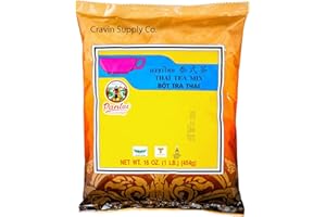 LOOGBH Cravin Supply Co. Thai Tea Mix (Pantai) 16 oz (1lb.) Thai Iced Tea Traditional Restaurant Style. Large