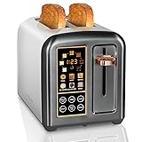 SEEDEEM Toaster 2 Slice, Stainless Toaster LCD