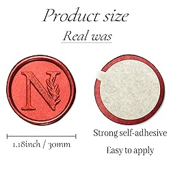 25Pcs Red Wax Seal Stickers Handmade Vintage