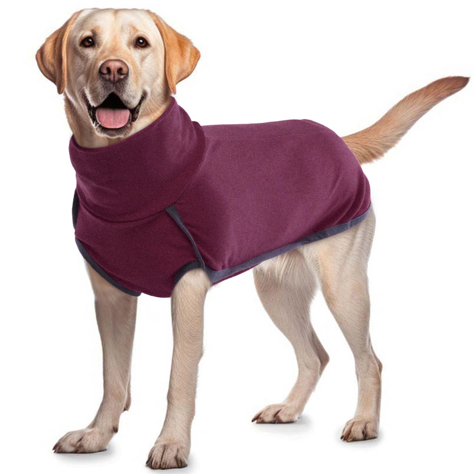 Photo 1 of ROZKITCH Dog Winter Coat Soft Pullover Pajamas, Pet Windproof Warm Cold Weather Jacket Vest Cozy Onesie Jumpsuit Apparel Outfit Clothes for Small, Medium, Large Dogs Walking Hiking Travel Sleep Red