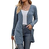 Witsmile Women’s 2025 Fall Fashion Cardigan Lightweight Soft Knit Cardigan for Women Long Sleeve Open Front Coat with Pockets