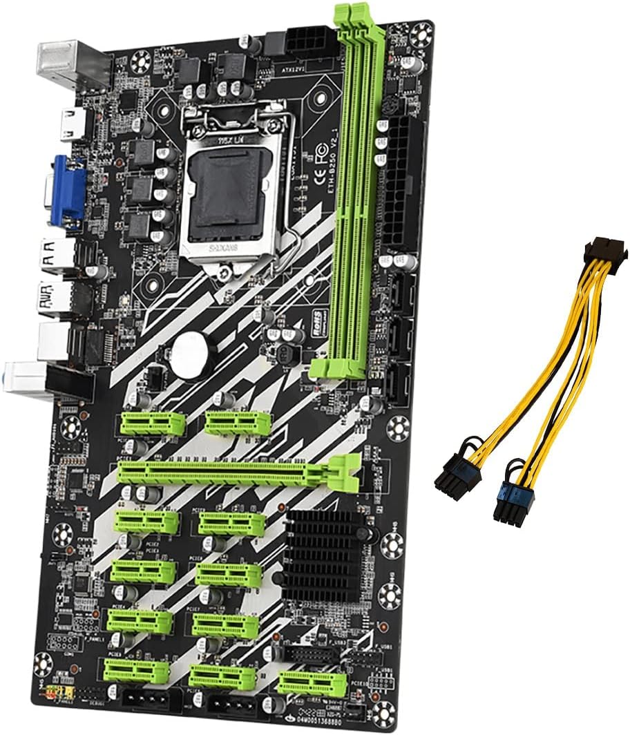 Nicfaky B250 Mining Motherboard 12 PCI-E LGA1151 DDR4 SATA3 USB3.0